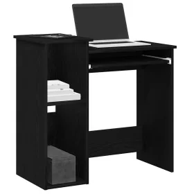 Escritorio con estantes contrachapada negro 84x40x78 cm by , Desks - Ref: Foro24-860446, Price: 80,97 €, Discount: %