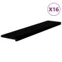 Peldaños de escalera 16 uds madera maciza roble marrón oscuro de , Alfombrillas para escalones - Ref: Foro24-3283060, Precio:...