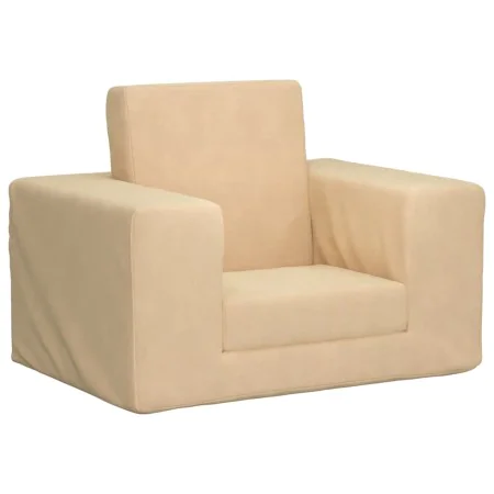 Sofá cama infantil felpa suave color crema by , Baby and Toddler Furniture - Ref: Foro24-4104787, Price: 38,47 €, Discount: %