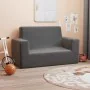 Sofá para niños de 2 plazas de felpa suave gris antracita de , Mobiliario para bebés y niños pequeños - Ref: Foro24-4104798, ...
