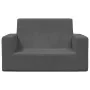 Sofá para niños de 2 plazas de felpa suave gris antracita de , Mobiliario para bebés y niños pequeños - Ref: Foro24-4104798, ...