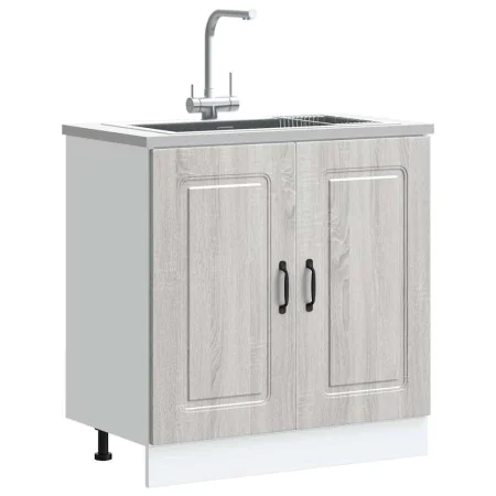 Mueble bajo para fregadero Kalmar gris sonoma 80x46x81,5 cm von , Küchenschränke - Ref: Foro24-853453, Preis: 75,23 €, Rabatt: %