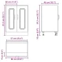 Mueble bajo para fregadero Kalmar blanco brillo 60x46x81,5 cm by , Kitchen cabinets - Ref: Foro24-853439, Price: 85,53 €, Dis...