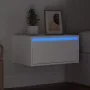 Mesita de noche de pared con luces LED blanco by , TV Furniture - Ref: Foro24-860211, Price: 53,88 €, Discount: %