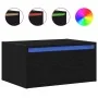 Mesita de noche de pared con luces LED roble negro von , TV-Möbel - Ref: Foro24-860213, Preis: 57,26 €, Rabatt: %