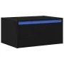 Mesita de noche de pared con luces LED roble negro von , TV-Möbel - Ref: Foro24-860213, Preis: 57,26 €, Rabatt: %