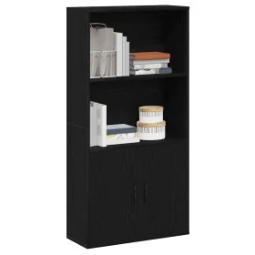 Estantería de madera de ingeniería roble negro 60x24x120 cm by , Bookcases and shelves - Ref: Foro24-860419, Price: 72,14 €, ...