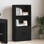 Estantería de madera de ingeniería roble negro 60x24x120 cm by , Bookcases and shelves - Ref: Foro24-860419, Price: 72,14 €, ...