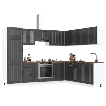 Mueble de cocina Lucca negra 14 piezas madera contrachapada von , Küchenschränke - Ref: Foro24-3314982, Preis: 1,00 €, Rabatt: %