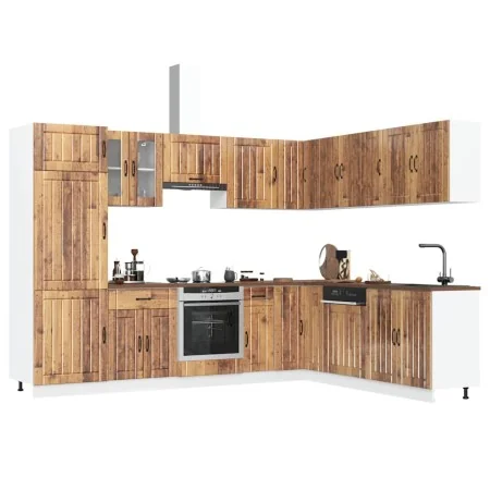 Mueble cocina Lucca madera vieja 14 pzas madera contrachapada von , Küchenschränke - Ref: Foro24-3314989, Preis: 1,00 €, Raba...