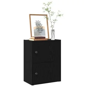 Estantería de madera de ingeniería roble negro 40x24x52 cm by , Bookcases and shelves - Ref: Foro24-860356, Price: 42,11 €, D...
