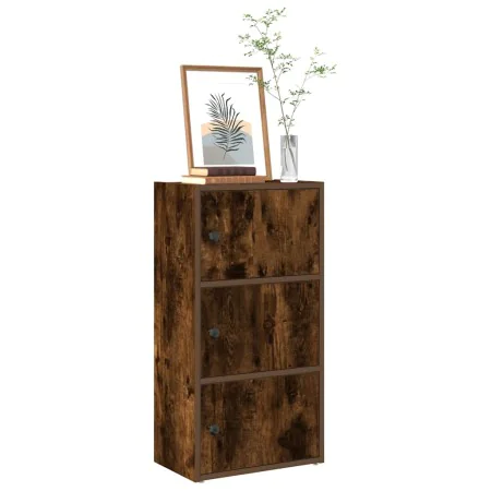 Estantería madera de ingeniería roble ahumado 40x24x77 cm by , Bookcases and shelves - Ref: Foro24-860368, Price: 54,51 €, Di...