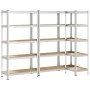 Estanterías resistentes 5 niveles 3 uds contrachapada y acero by , Industrial shelving - Ref: Foro24-3307597, Price: 165,73 €...