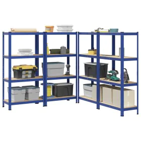 Estanterías de 4 baldas 4 uds madera contrachapada y acero azul von , Industrieregale - Ref: Foro24-3307581, Preis: 130,89 €,...