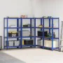Estanterías de 4 baldas 4 uds madera contrachapada y acero azul von , Industrieregale - Ref: Foro24-3307581, Preis: 131,22 €,...