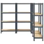 Estante almacenaje 4 niveles 4 uds acero y madera contrachapada by , Industrial shelving - Ref: Foro24-3307583, Price: 130,83...