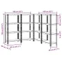 Estante almacenaje 4 niveles 4 uds acero y madera contrachapada by , Industrial shelving - Ref: Foro24-3307583, Price: 130,83...