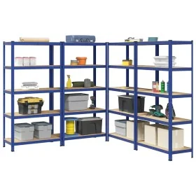 Estanterías de 5 baldas 4 uds madera contrachapada y acero azul von , Industrieregale - Ref: Foro24-3307607, Preis: 237,98 €,...