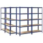 Estanterías de 5 baldas 4 uds madera contrachapada y acero azul von , Industrieregale - Ref: Foro24-3307607, Preis: 237,98 €,...