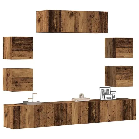 Conjunto de mueble de TV 7 piezas montado la pared madera vieja von , TV-Möbel - Ref: Foro24-3329015, Preis: 240,62 €, Rabatt: %