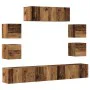 Conjunto de mueble de TV 7 piezas montado la pared madera vieja von , TV-Möbel - Ref: Foro24-3329015, Preis: 240,62 €, Rabatt: %