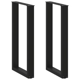 Patas de mesa de centro forma U 2uds acero negro 40x(90-91) cm by , Table legs - Ref: Foro24-4013216, Price: 116,00 €, Discou...