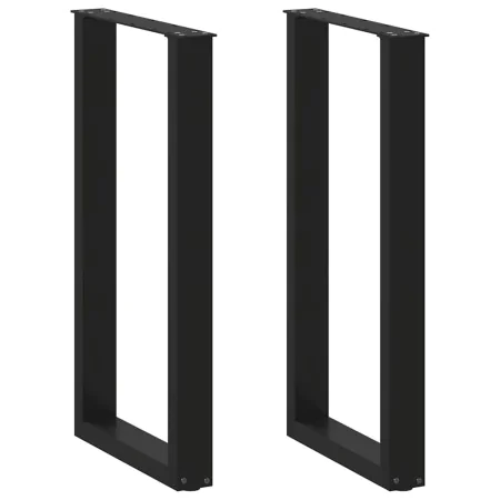 Patas de mesa de centro forma U 2uds acero negro 40x(90-91) cm de , Patas para mesas - Ref: Foro24-4013216, Precio: 116,00 €,...