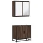 Set de muebles baño 2 pzas madera contrachapada marrón roble von , Badezimmermöbel - Ref: Foro24-3300889, Preis: 123,43 €, Ra...