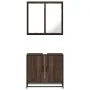 Set de muebles baño 2 pzas madera contrachapada marrón roble von , Badezimmermöbel - Ref: Foro24-3300889, Preis: 123,43 €, Ra...