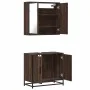 Set de muebles baño 2 pzas madera contrachapada marrón roble von , Badezimmermöbel - Ref: Foro24-3300889, Preis: 123,43 €, Ra...