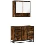 Set de muebles baño 2 pzas madera contrachapada roble ahumado by , Bathroom furniture - Ref: Foro24-3300932, Price: 192,54 €,...