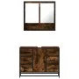 Set de muebles baño 2 pzas madera contrachapada roble ahumado by , Bathroom furniture - Ref: Foro24-3300932, Price: 192,54 €,...