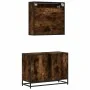 Set de muebles baño 2 pzas madera contrachapada roble ahumado by , Bathroom furniture - Ref: Foro24-3300932, Price: 192,54 €,...