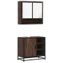 Set de muebles baño 2 pzas madera contrachapada marrón roble by , Bathroom furniture - Ref: Foro24-3300939, Price: 149,18 €, ...