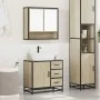 Set de muebles de baño 2 pzas madera contrachapada roble Sonoma de , Muebles de baño - Ref: Foro24-3300926, Precio: 164,32 €,...