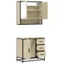 Set de muebles de baño 2 pzas madera contrachapada roble Sonoma de , Muebles de baño - Ref: Foro24-3300926, Precio: 164,32 €,...