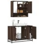 Set de muebles baño 2 pzas madera contrachapada marrón roble by , Bathroom furniture - Ref: Foro24-3300924, Price: 157,57 €, ...