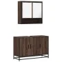 Set de muebles baño 2 pzas madera contrachapada marrón roble by , Bathroom furniture - Ref: Foro24-3300924, Price: 157,57 €, ...