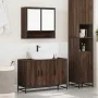 Set de muebles baño 2 pzas madera contrachapada marrón roble by , Bathroom furniture - Ref: Foro24-3300924, Price: 157,57 €, ...