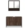 Set de muebles baño 2 pzas madera contrachapada marrón roble by , Bathroom furniture - Ref: Foro24-3300924, Price: 157,57 €, ...
