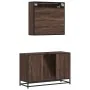 Set de muebles baño 2 pzas madera contrachapada marrón roble by , Bathroom furniture - Ref: Foro24-3300924, Price: 157,57 €, ...