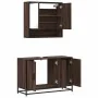 Set de muebles baño 2 pzas madera contrachapada marrón roble by , Bathroom furniture - Ref: Foro24-3300924, Price: 157,57 €, ...