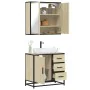 Set de muebles de baño 2 pzas madera contrachapada roble Sonoma von , Badezimmermöbel - Ref: Foro24-3300896, Preis: 167,83 €,...