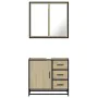 Set de muebles de baño 2 pzas madera contrachapada roble Sonoma von , Badezimmermöbel - Ref: Foro24-3300896, Preis: 167,83 €,...