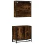 Set de muebles baño 2 pzas madera contrachapada roble ahumado von , Badezimmermöbel - Ref: Foro24-3300907, Preis: 148,13 €, R...