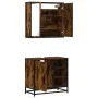 Set de muebles baño 2 pzas madera contrachapada roble ahumado von , Badezimmermöbel - Ref: Foro24-3300907, Preis: 148,13 €, R...