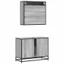 Set de muebles de baño 2 pzas madera contrachapada gris sonoma by , Bathroom furniture - Ref: Foro24-3300913, Price: 152,74 €...