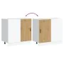 Mueble bajo de cocina porto roble artesano madera reconstituida de , Armarios de cocina - Ref: Foro24-854307, Precio: 80,22 €...