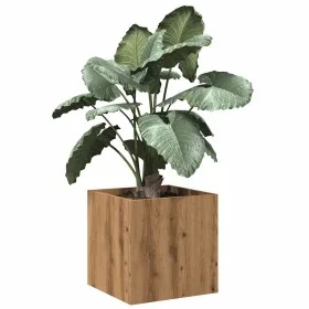 Jardinera de madera contrachapada roble artesanal 40x40x40 cm by , Pots and planters - Ref: Foro24-857028, Price: 44,19 €, Di...