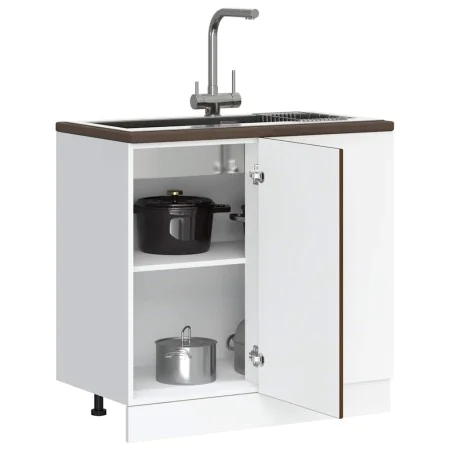 Mueble bajo de cocina porto roble marrón madera reconstituida by , Kitchen cabinets - Ref: Foro24-854305, Price: 81,45 €, Dis...